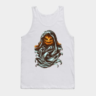 Cloaked halloween pumpkin ghost Tank Top